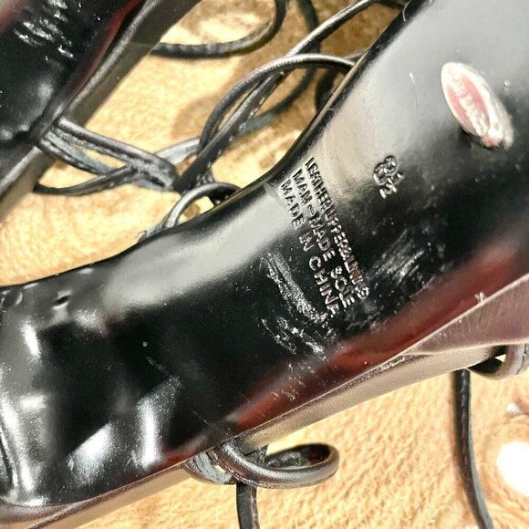 Tony Bianco Jemma Strapy Ankle Tie Heels Black Leather Size 8.5 - Picture 9 of 10